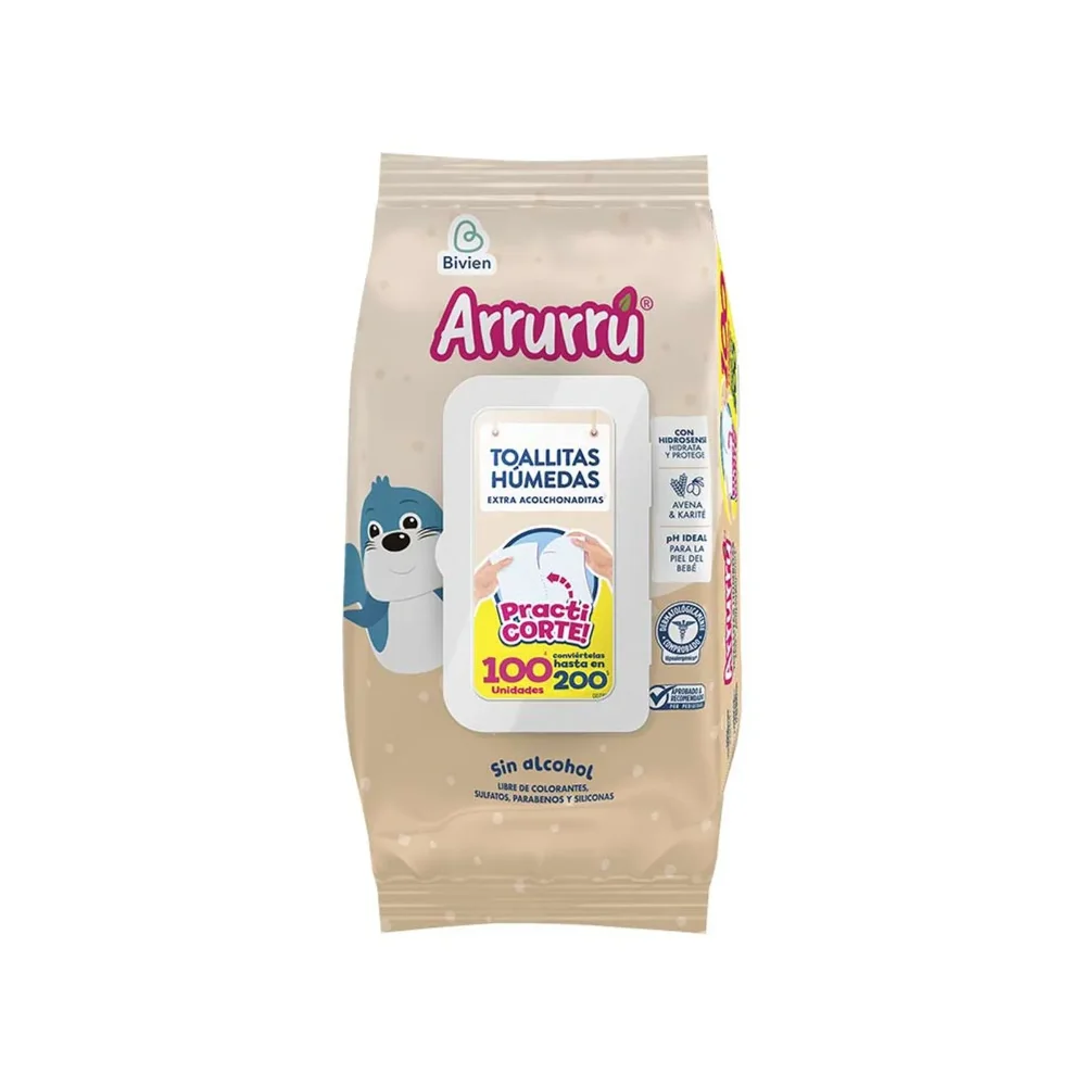 Toallitas Arrurru avena y karité x 100und