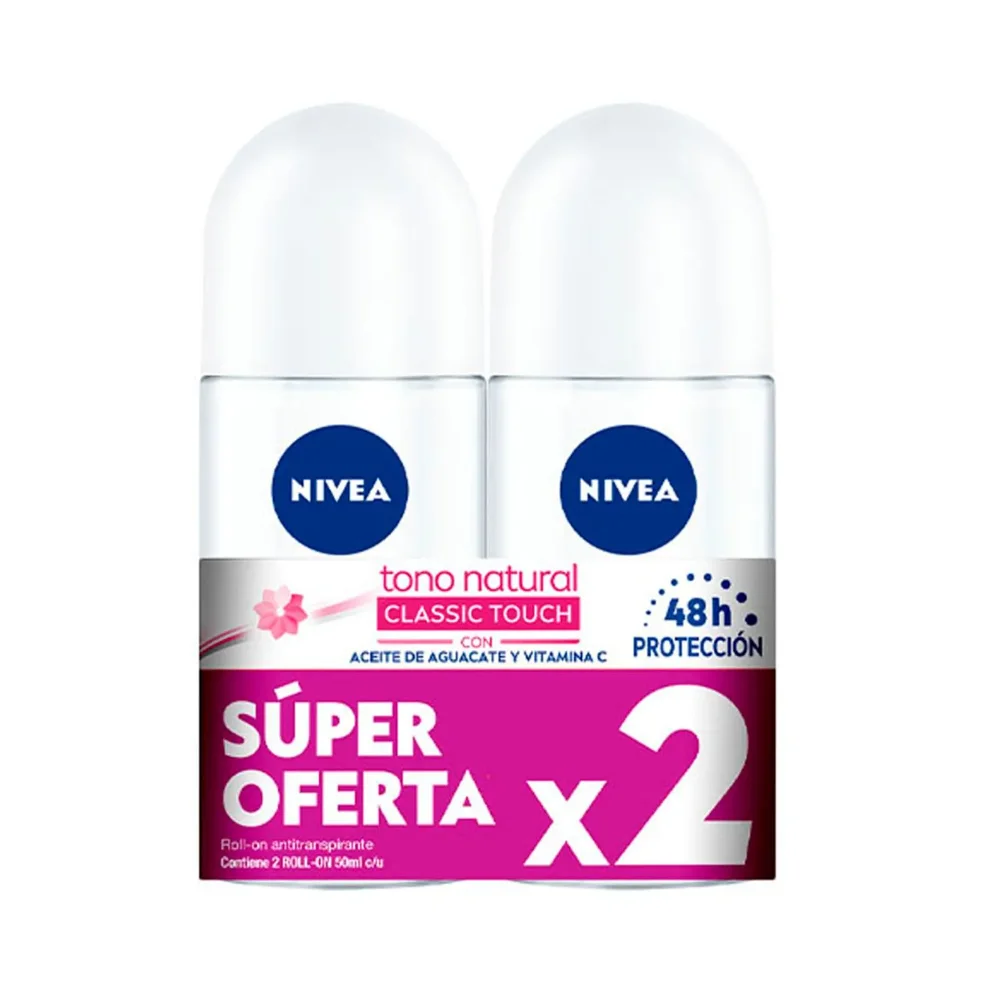 Desodorante Nivea Mujer Roll On x2 Und x50ml