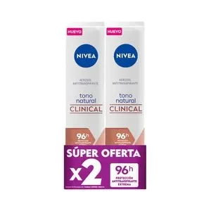 Desodorante Nívea Spray Clinical Tono Natural x2Und x150ml C-U