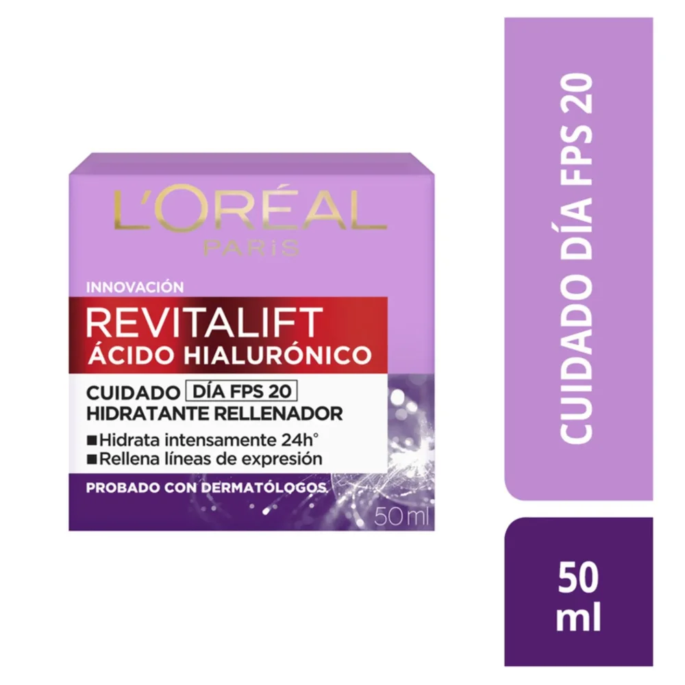 Crema Día Revitalift Anti Arrugas Acido Hialuronico Loreal Paris
