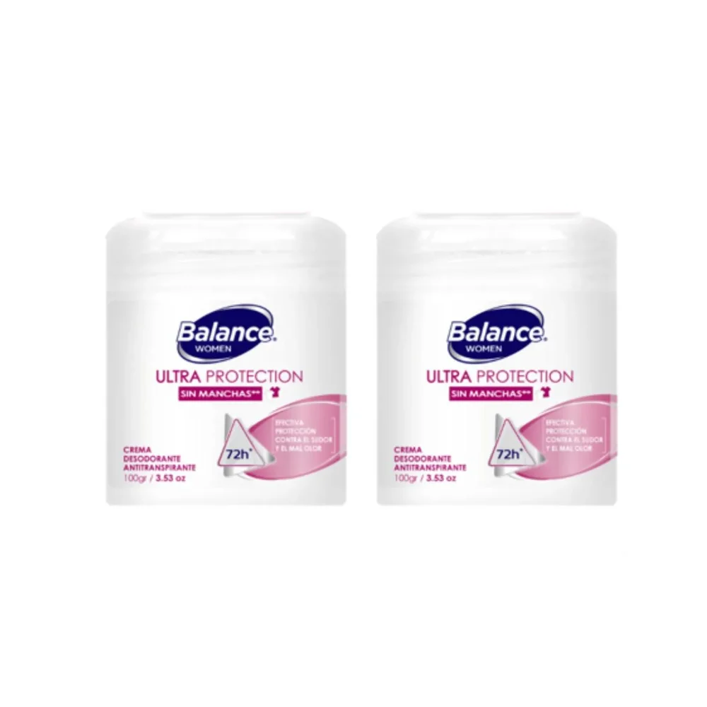 Desodorante Balance Crema Pote Ultra Protection Mujer 2x100gr