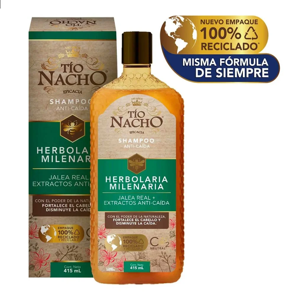 Shampoo Tio Nacho fortalecimiento herbolaria milenaria x415 ml