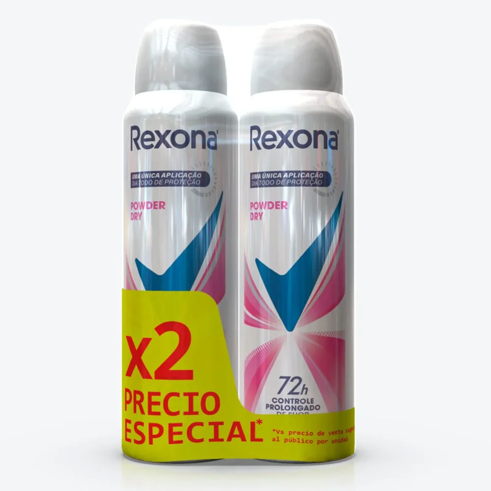 Desodorante Rexona Powder Dry x2 Und x150ml