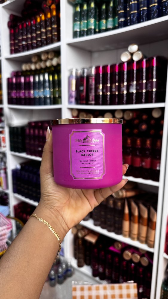 Vela 3 Mechas Black Cherry Merlot 14.5oz - Bath & Body Works