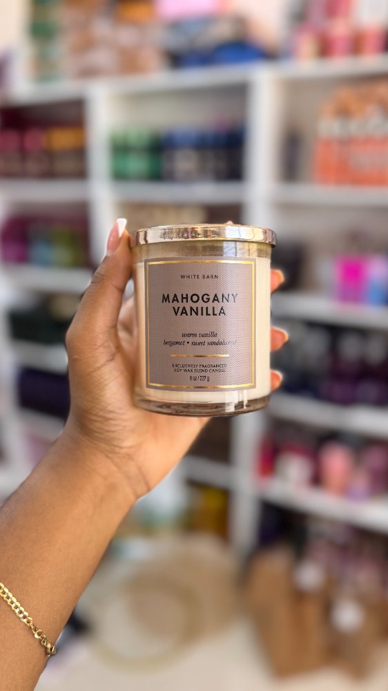Vela 1 Mecha Mahogany Vanilla 8oz - Bath & Body Works