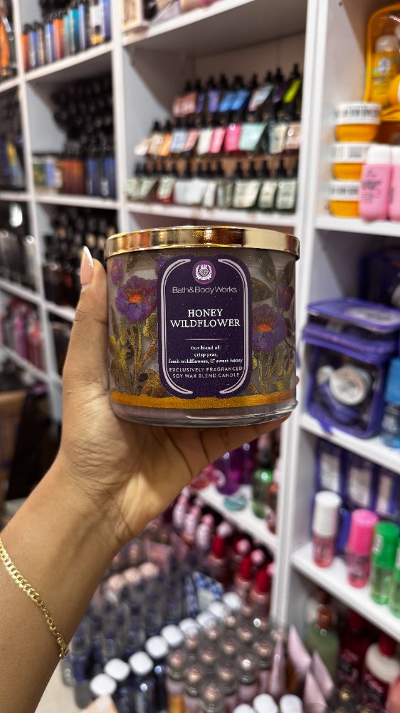 Vela 3 Mechas Honey Wildflower 14.5oz - Bath & Body Works