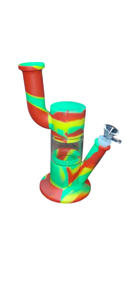Bong de Silicone c/ Vidro 23cm