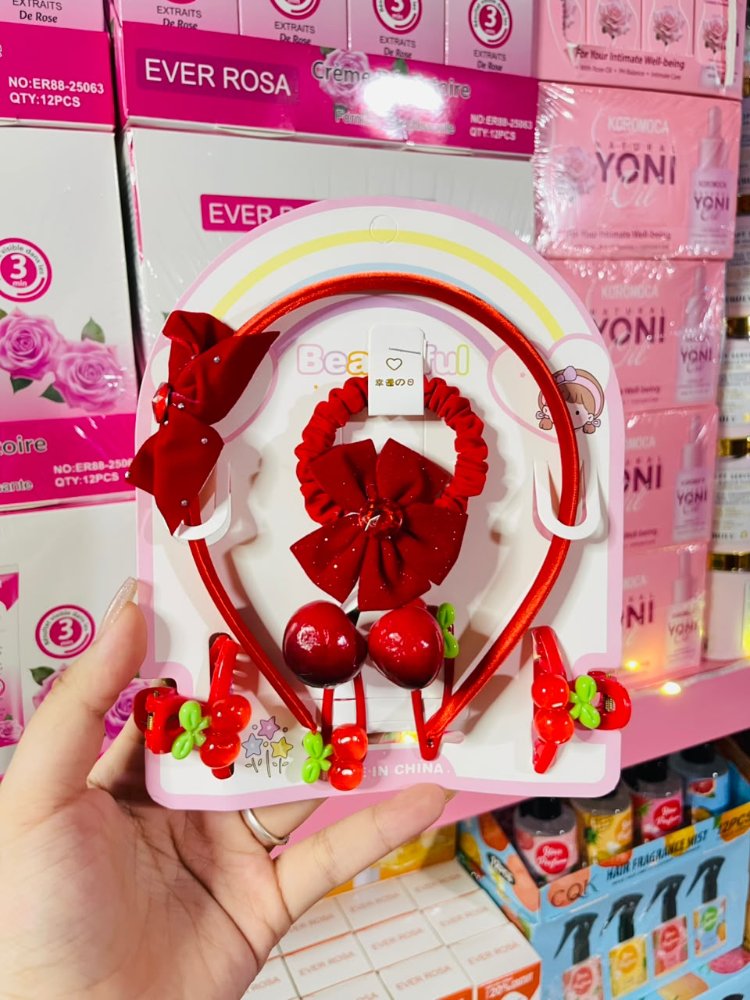 Set de diadema cereza