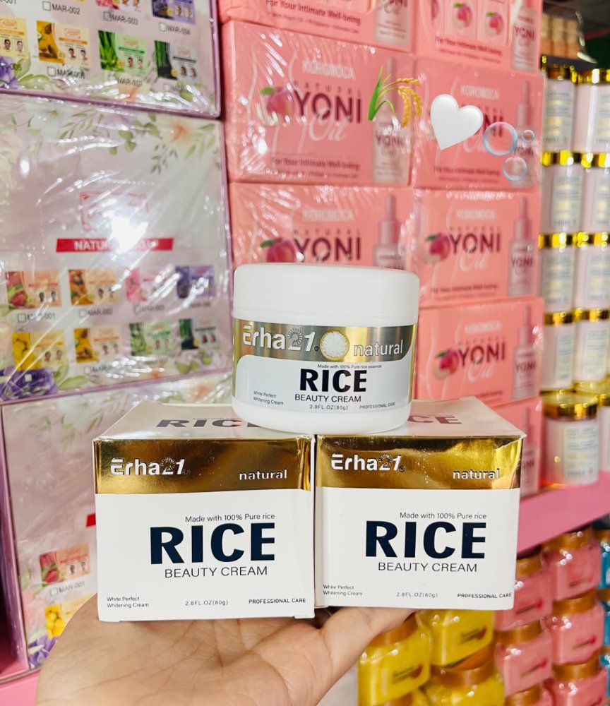 Crema aclarante de arroz