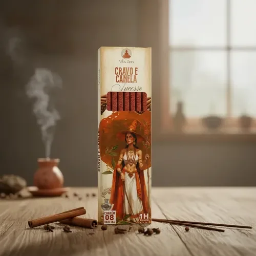 Incenso Vila Zen Natural Bruxa Vareta - Cravo e Canela