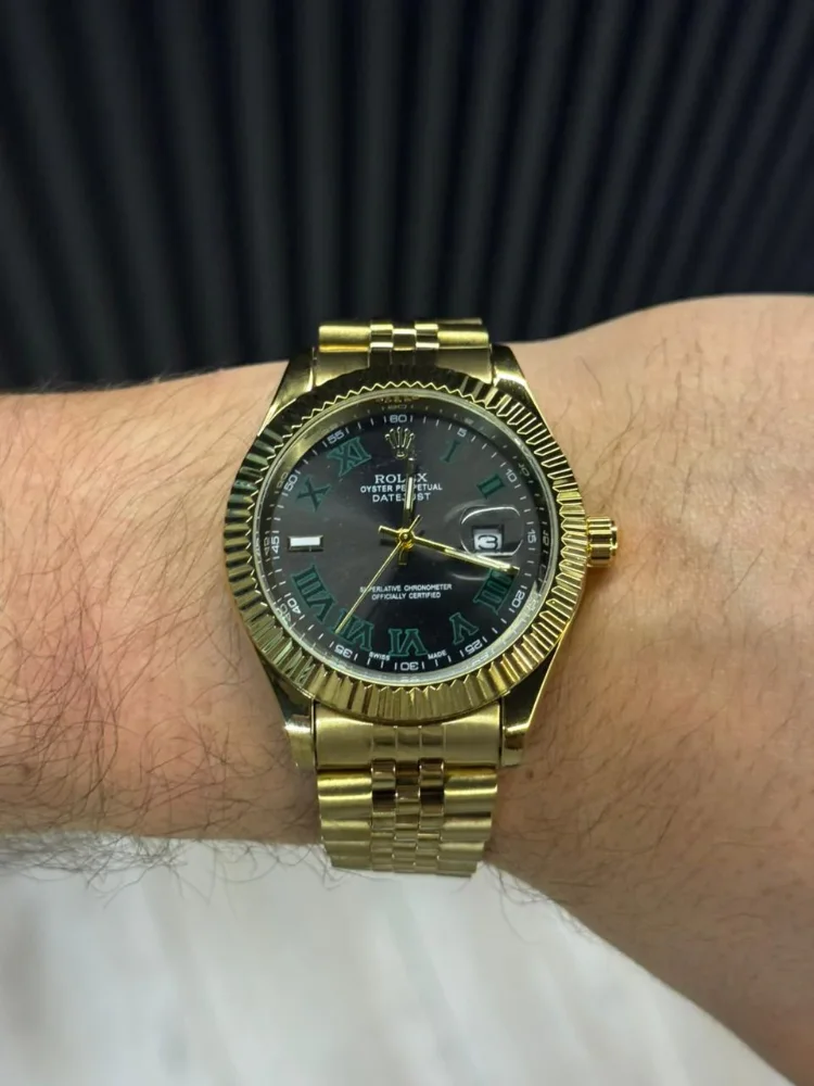 Rolex President Roman Dorado Tablero Gris Oscuro