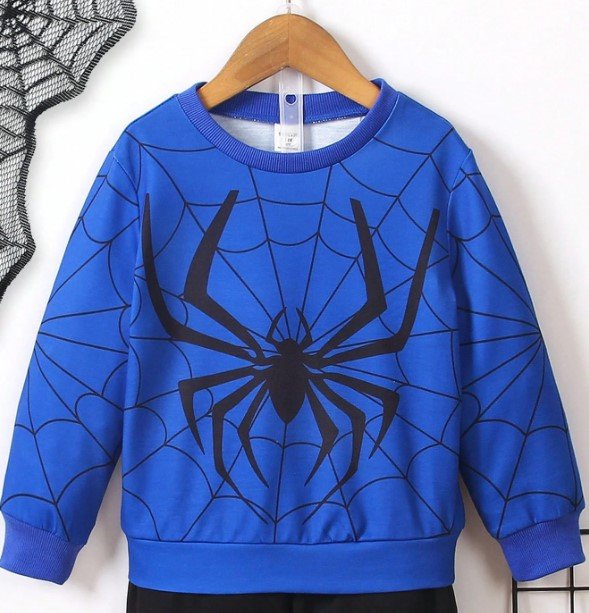 Sueter Manga Larga Azul Aracnido