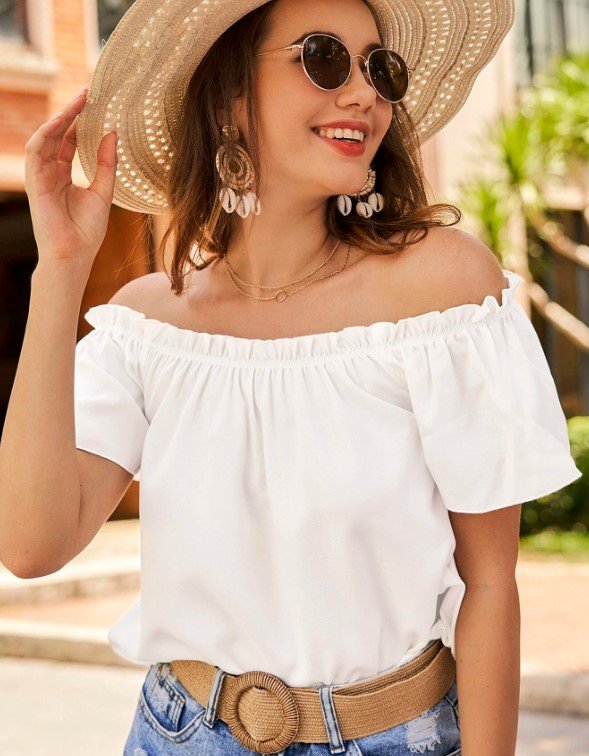 Blusa de hombros