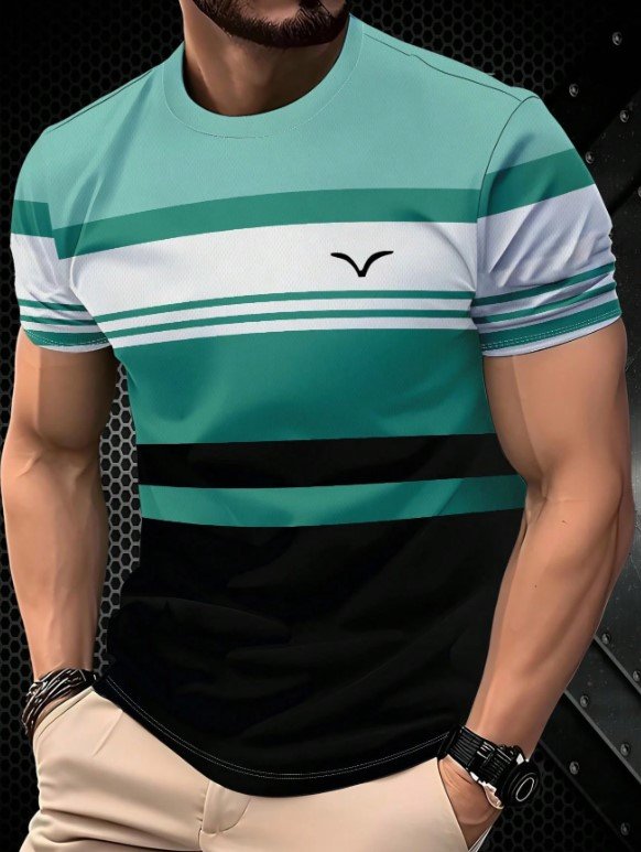 Camisa rayas verdes y negras