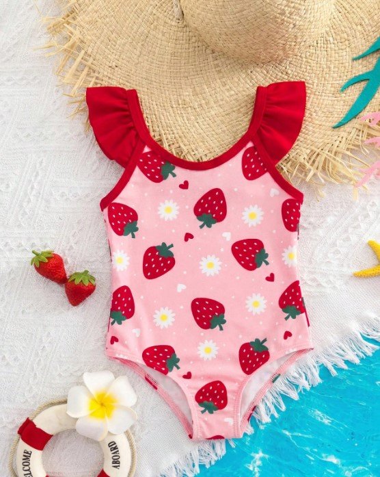 Traje de bano Fresita bebe