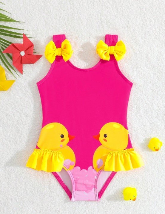 Traje de bano paticos nina