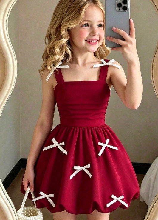 Vestido lazos Rojo