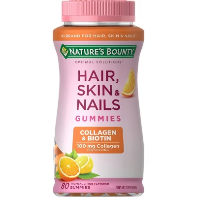 Hair, Skin, and nails gomitas de naranja