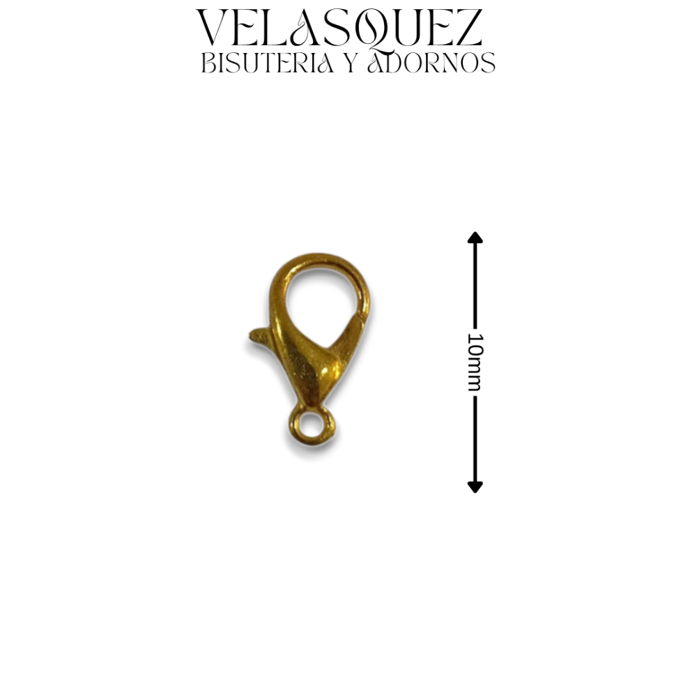 HERRAJE PICOLORO METALICO DORADO 10MM
