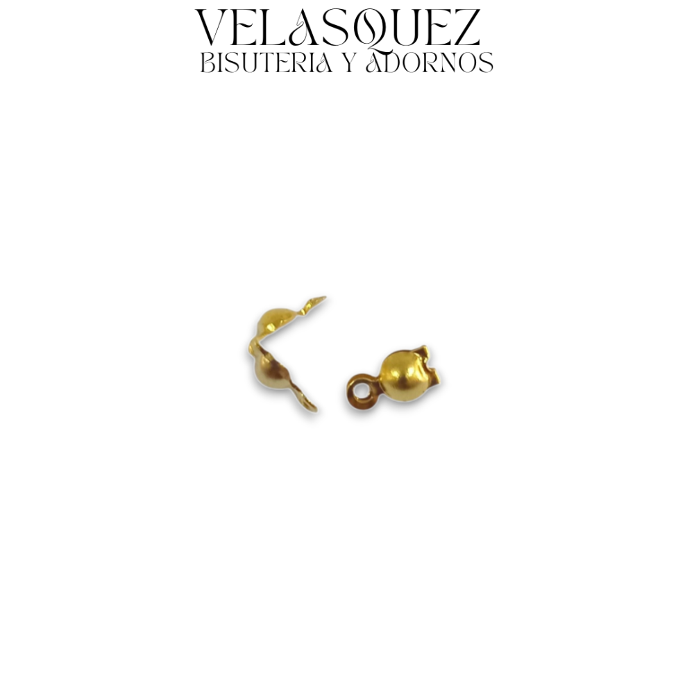 HERRAJE TAPA NUDO METALICO DORADO