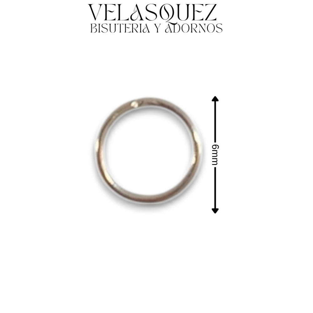 ARO METALICO PLATEADO 6MM