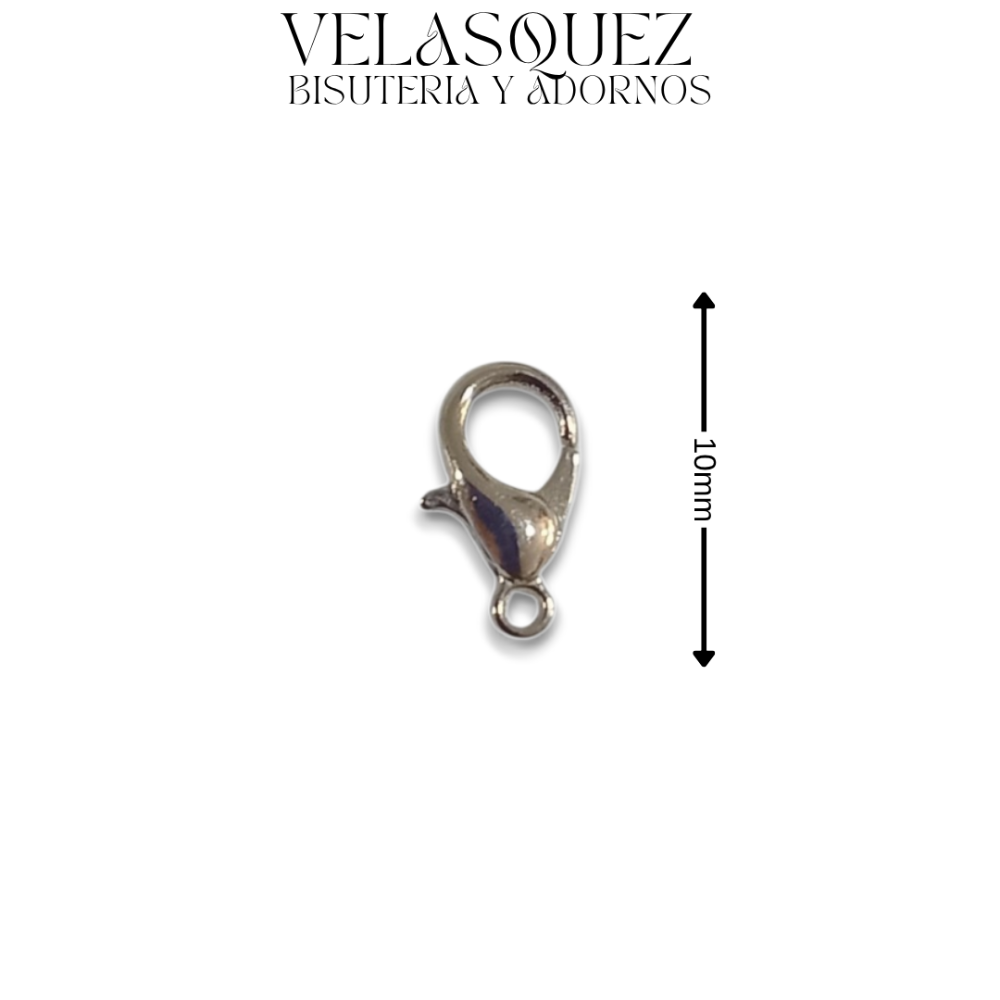 HERRAJE PICOLORO METALICO PLATEADO 10MM