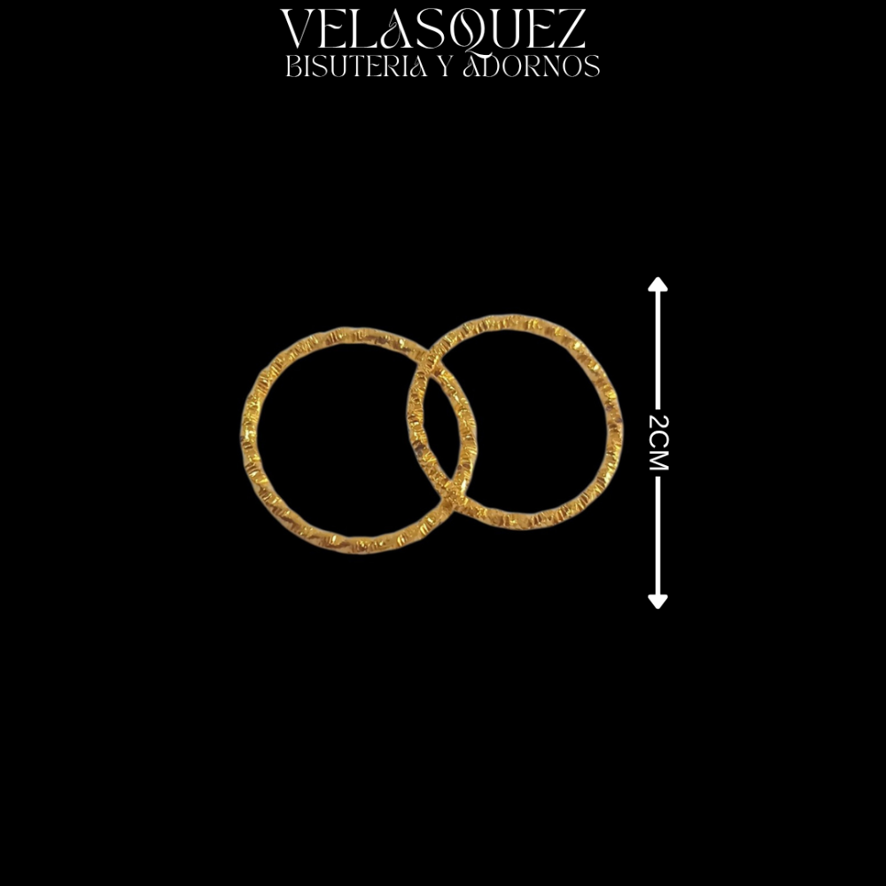 ARO HERRAJE METALICO 20MM DORADO PAR