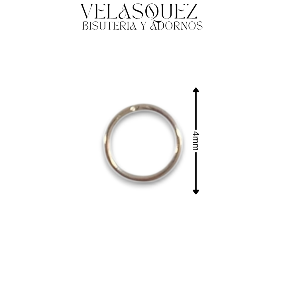 ARO METALICO PLATEADO 4MM
