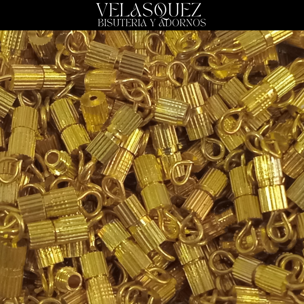 BROCHE METALICO TORNILLO DORADO