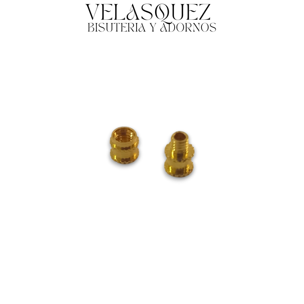 BROCHE METALICO BARRIL DORADO