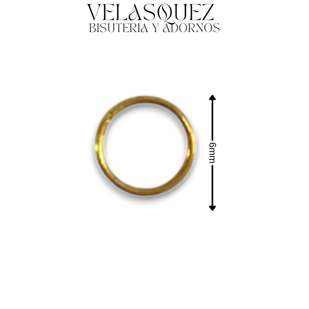 ARO METALICO DORADO 6MM