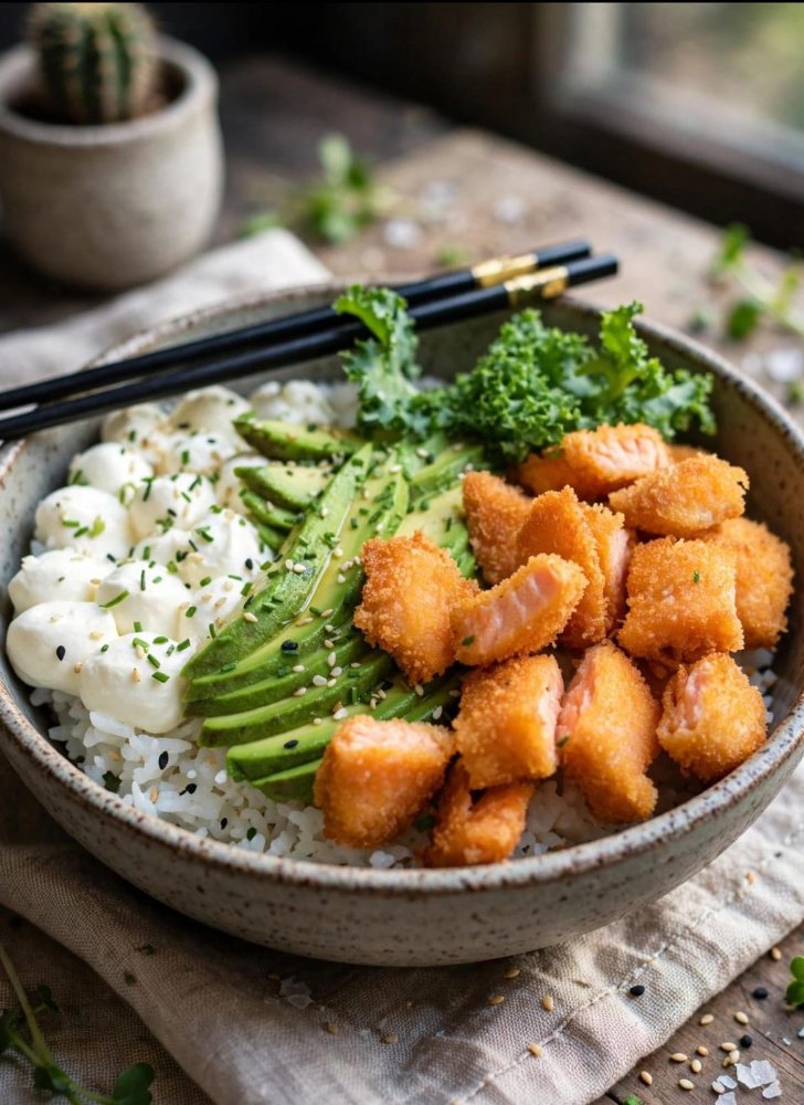 SALMON CRISPY POKE