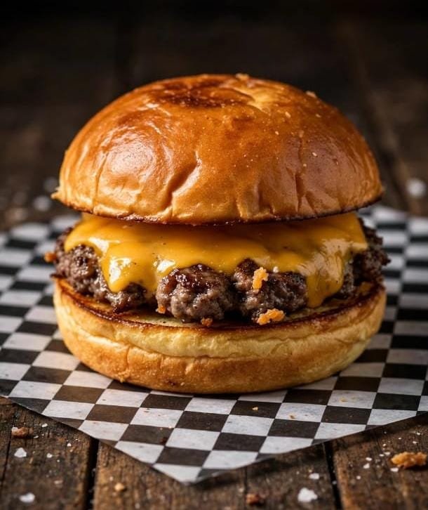 CHEESE BURGER + FRITAS