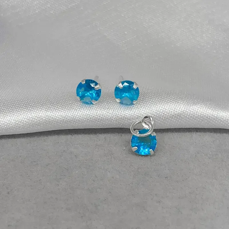 CONJUNTO REDONDO AZUL BEBÊ SEM VENEZIANA
