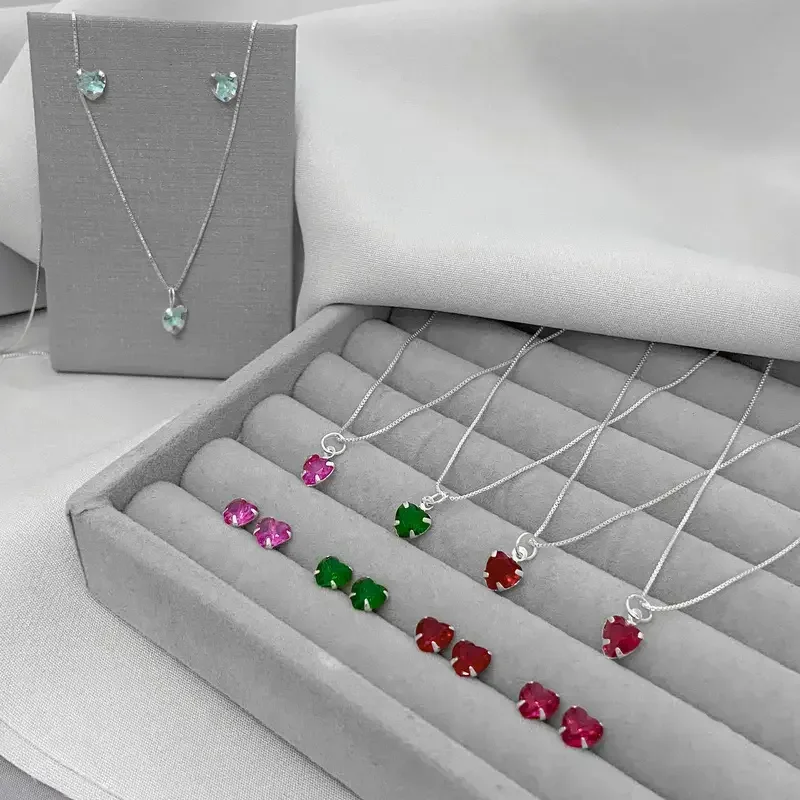ROSA CONJUNTO CORAÇÃO VENEZIANA