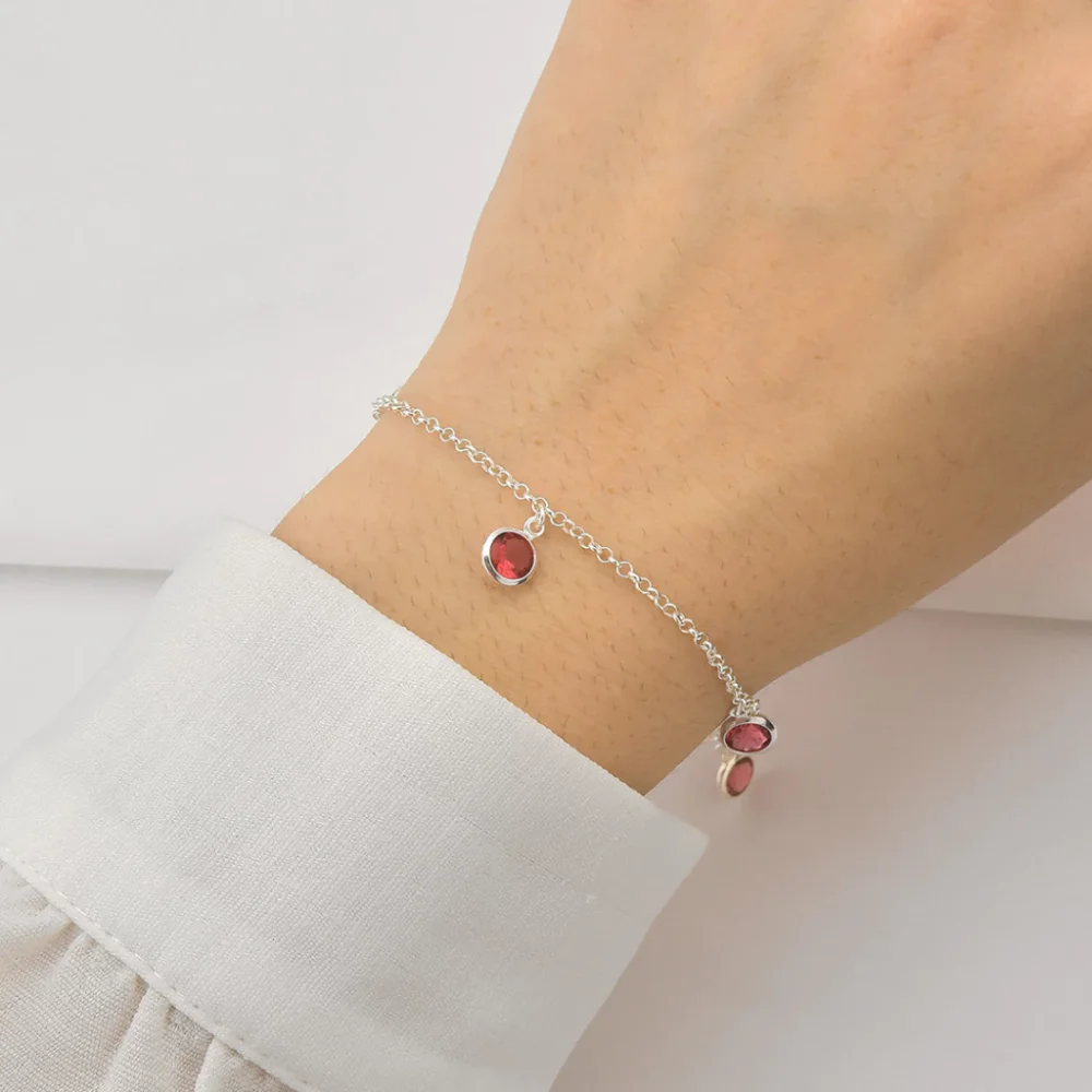 Pulseira 4 Ponto de Luz Pendurados Vermelho Mista