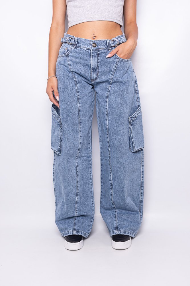 BAGGY CARGO CELESTE RIGIDO