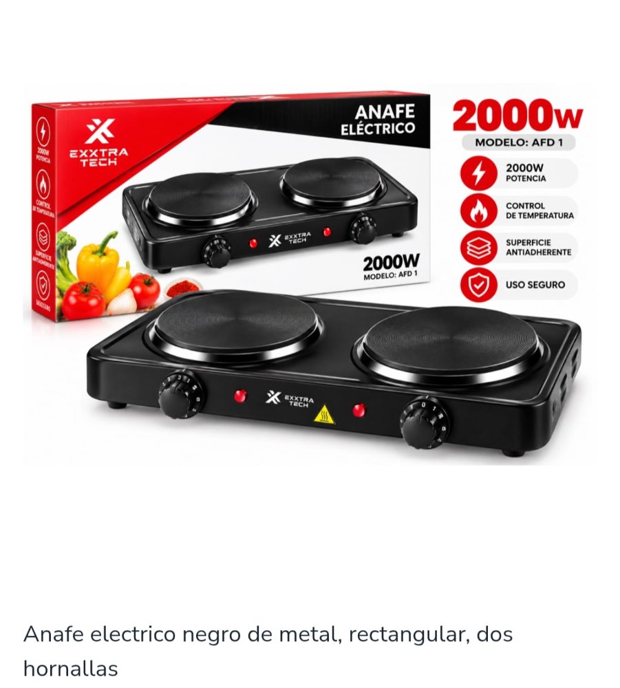 Anafe 2 Hornallas Electrico