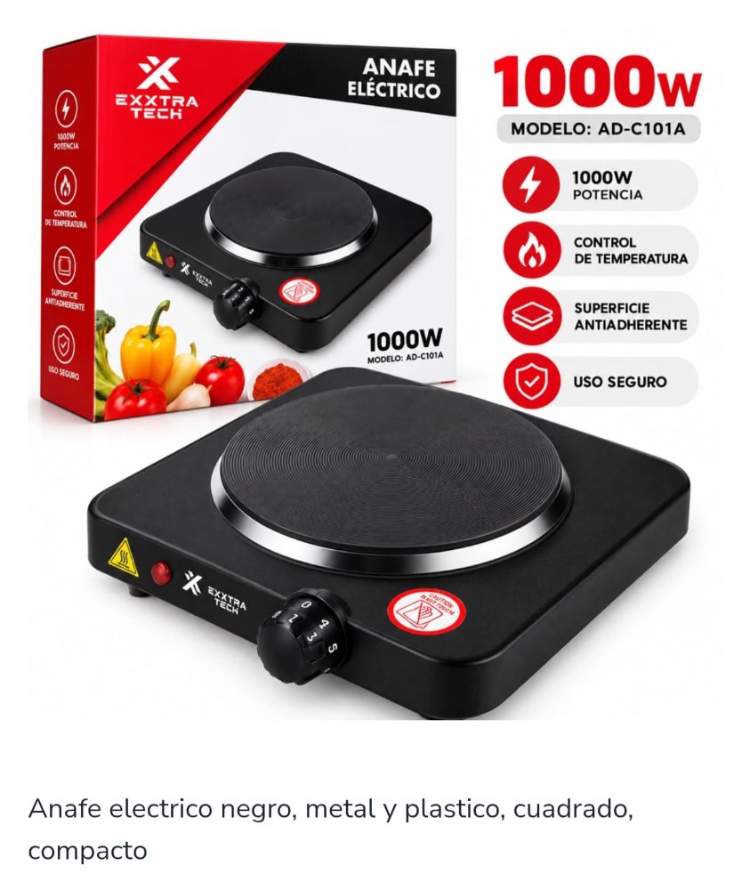 Anafe 1 hornalla Electrico