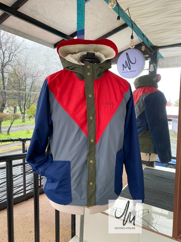 PARKA NIVI azul-gris-rojo-verde