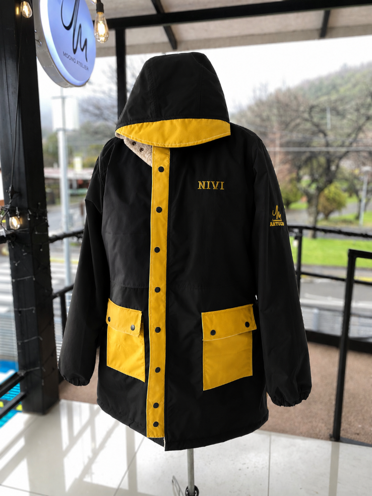 PARKA NIVI negro-amarillo