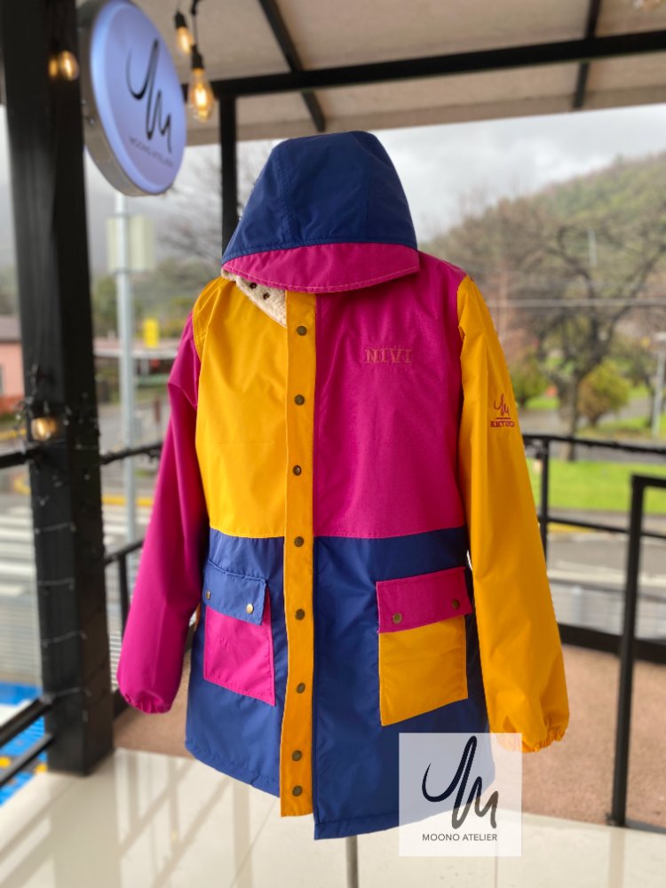 PARKA NIVI fuccia-amarillo-azul