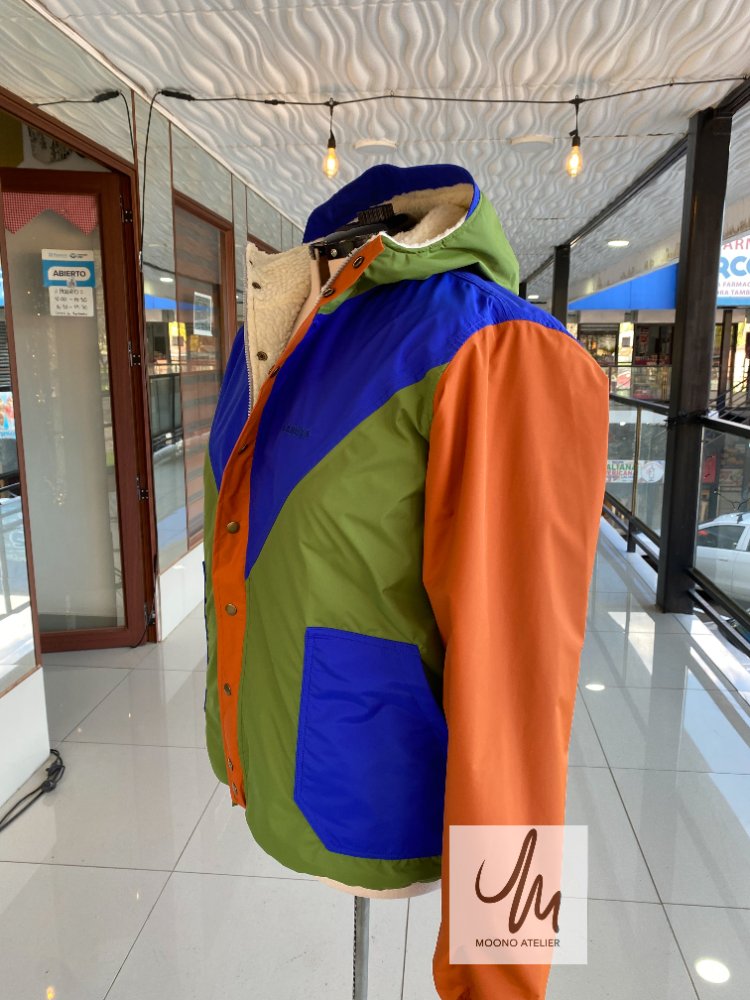 PARKA LADERA azul-verde-terracota