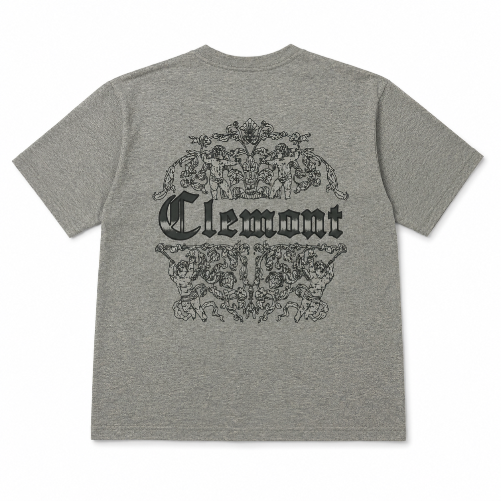 Camiseta oversize premium gris Clemont Ornamental