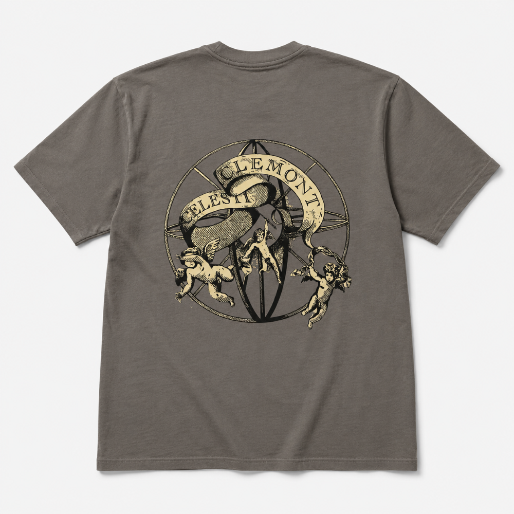 Camiseta oversize premium gris Clemont Celestial