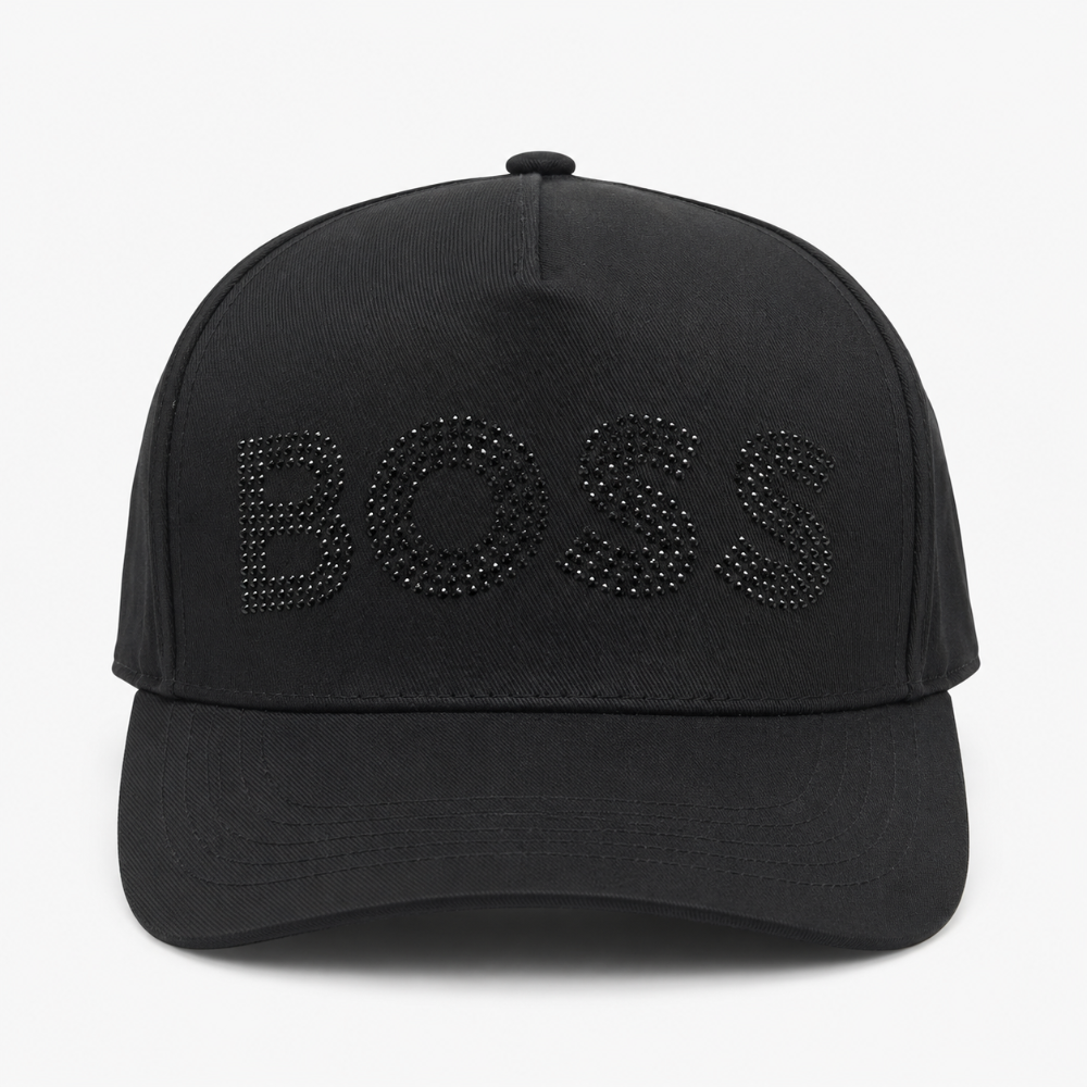 Gorra negra BOSS tono sobre tono