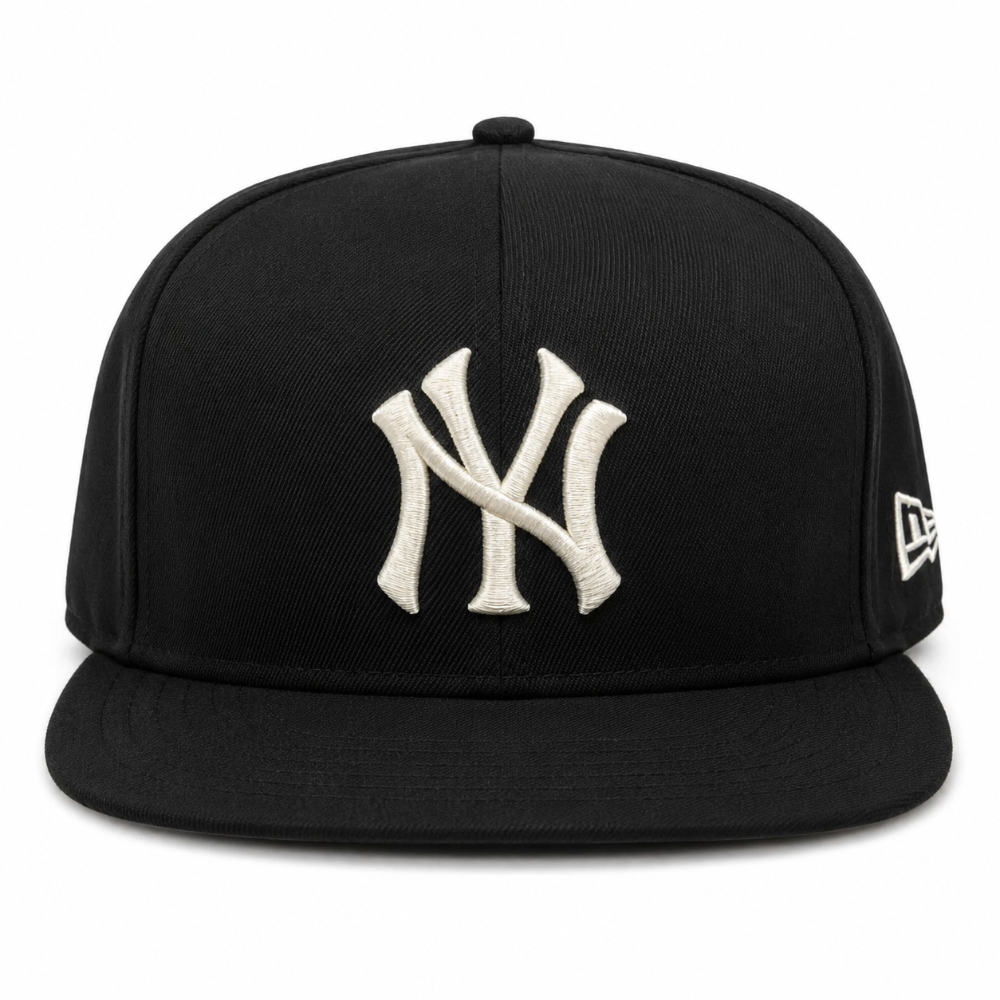 Gorra negra NY bordado blanco