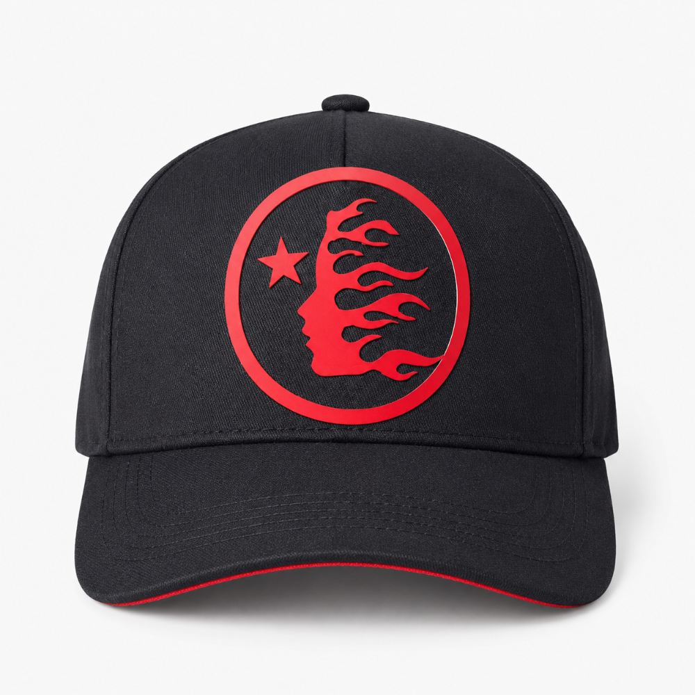 Gorra negra Helstar emblema rojo