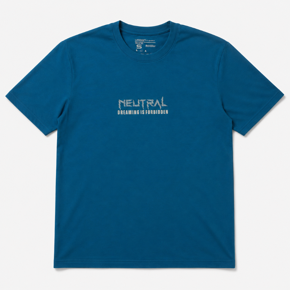 Camiseta oversize premium azul Neutral