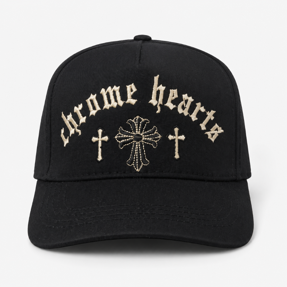 Gorra negra Chrome Hearts cruces